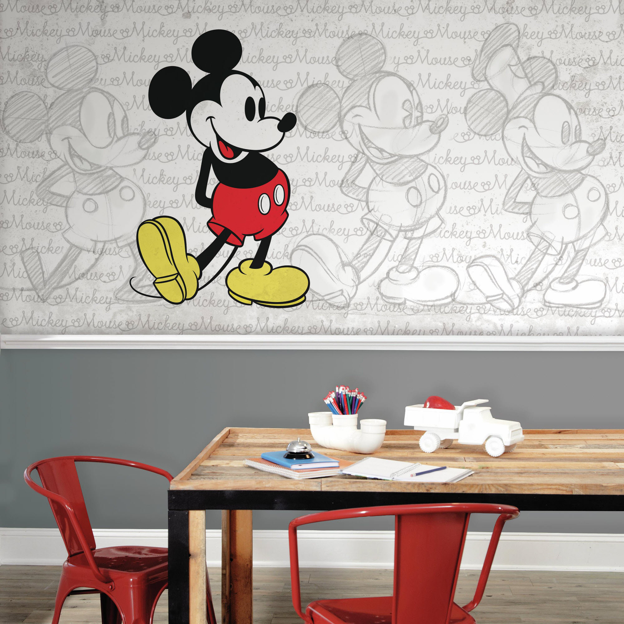 Classic Mickey Xl Mural Midsize Wall Murals The Mural Store